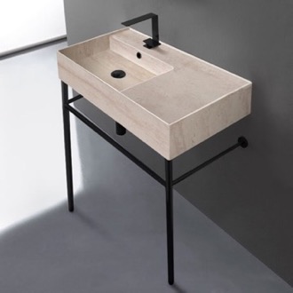 Console Bathroom Sink Modern Console Sink, Travertine Style Sink, 32